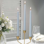 12-Pack Taper Candles 10" Premium Wax Design Dusty Blue - Unscented Candles