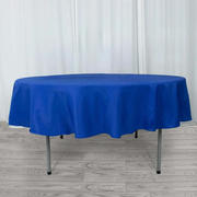 Premium Polyester Round Tablecloth 90" Royal Blue - 220GSM Wrinkle-Resistant & Durable Table Cover
