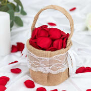 400 Pack Matte Red Silk Rose Petals, Life-Like Silk Flower Petal Round Table Confetti