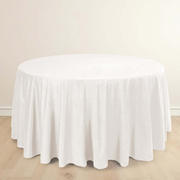 Scuba Round Tablecloth 120" Ivory - Seamless & Wrinkle Free Table Cover