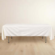 Scuba Rectangular Tablecloth 60"x102" Ivory - Wrinkle Free Table Cover
