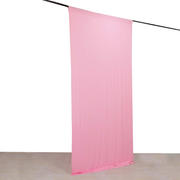 Pink 4-Way Stretch Spandex Backdrop Drape Curtain, Wrinkle Free Event Divider Panel with Rod Pockets - 5ftx10ft