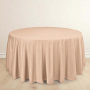 Scuba Round Tablecloth 120" Nude - Seamless & Wrinkle Free Table Cover