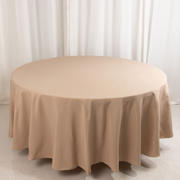 Premium Polyester Round Tablecloth 108" Nude - 220GSM Wrinkle-Resistant & Durable Table Cover
