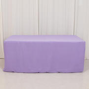Fitted Polyester Rectangle Tablecloth 72"x30" Lavender Lilac - Perfect for Standard Tables