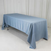 Lamour Satin Rectangle Tablecloth 60"x126" Dusty Blue - Fade & Wrinkle-Resistant Table Cover