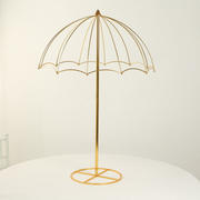 Metal Umbrella Flower Stand 42" Gold Round Base - Floral Frame Wedding Table Centerpiece