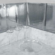 10 Pack Silver Peel and Stick Backsplash, Mosaic Mirror Wall Tiles 10 Sq ft