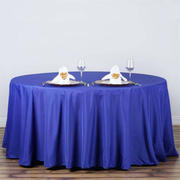 Polyester Round Tablecloth 120" Royal Blue - Durable & Seamless Table Cover
