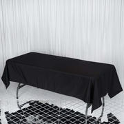 Black Seamless Premium Polyester Rectangular Tablecloth 220GSM 60"x102"