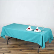 Polyester Rectangle Tablecloth 60"x102" Turquoise - Wrinkle-Resistant Finish