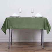 Polyester Square Tablecloth 54"x54" Olive Green - Wrinkle-Resistant Table Cover