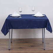 Polyester Square Tablecloth 54"x54" Navy Blue - Wrinkle-Resistant Table Cover