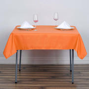 Orange Polyester Square Tablecloth 54"x54"