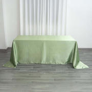 Satin Rectangular Tablecloth 90"x132" Sage Green - Seamless Table Cover