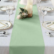 Polyester Table Runner 12"x108" Sage Green - Wrinkle-Resistant & Durable Table Decor