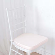 Chiavari Chair Pad Memory Foam 1.5" Thick with Ties Blush - Removable Cover