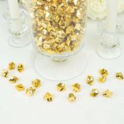 300 Pcs Gold Acrylic Ice Bead Vase Fillers Large - Sleek DIY Craft Crystals for Centerpieces & Table Decor