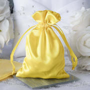 12 Pack Gold Satin Drawstring Wedding Party Favor Gift Bags 4"x6"