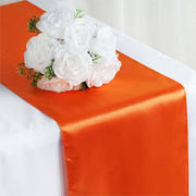 Orange Satin Table Runner 12"x108"