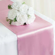 Satin Table Runner 12"x108" Pink - Stylish Table Linen