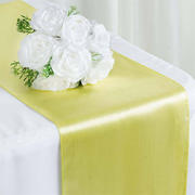 Yellow Satin Table Runner 12"x108"