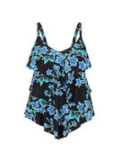 Bahamas Blue 3 Tier Tankini Top Product Image