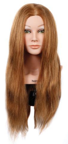 JMHAIR Mannequin Head with 100% Real Hair for Braiding Styling Practice Hairdresser Training Manikin Cosmetology Doll Head (Female 16inch)