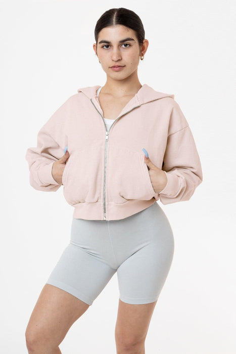 HF16 - Heavy Fleece Cropped Zip-Up Hoodie (Garment Dye) Product Image