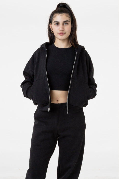HF16 - Heavy Fleece Cropped Zip-Up Hoodie (Piece Dye) Product Image
