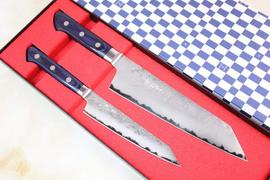 JCK Natures Gekko Kagami Series VG-10 Tsuchime Hammered Damascus Knife Set