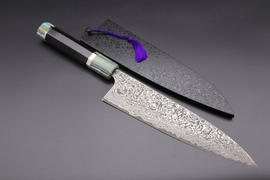 Takeshi Saji R-2 Damascus Steak Knife (White G-10 Handle, TS-120W)