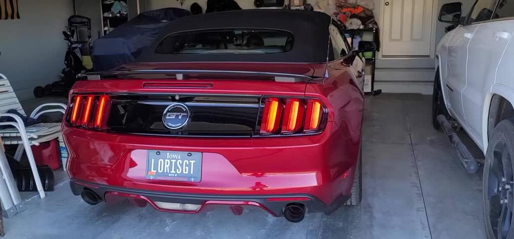 3" Cat Back, Dual Split Rear, Street Version, 4.5" tips, Black Coated, Ford Mustang GT 5.0 - Convertible 2015 - 2017 - Customer Photo From Brian Shoning
