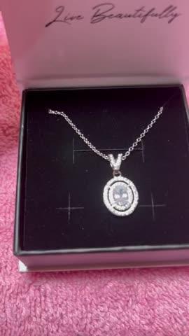 Zelda 18k White Gold Plated CZ Crystal Pendant Necklace - Customer Photo From Kailaysia 