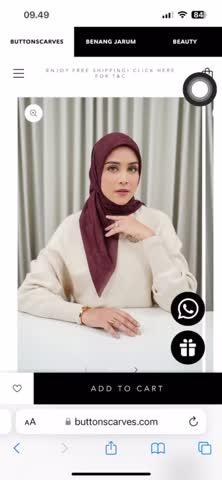 Monogram Voile Square - Cranberry - Customer Photo From Silvi Dyah Damayanti