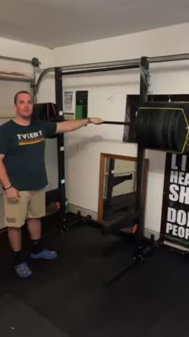 Garage Series Squat Rack Pull Up Bar - Customer Photo From John