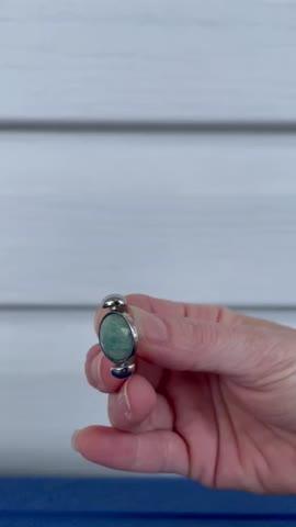 Silver AlaDune Crystal Fidget Ring - Customer Photo From Cory C.
