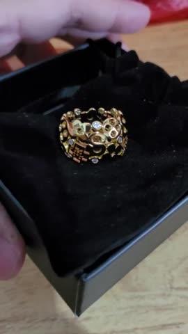 Monogram Ring Brooch - Gold - Customer Photo From Dita Yuliati