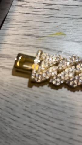 19mm 2-Row Iced Prong Cuban Chain In 18K Gold - Customer Photo From Pat D.