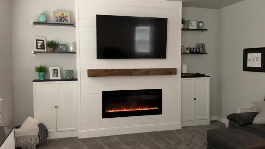 The Sideline 50 Inch Recessed Smart Electric Fireplace 80004 - Customer Photo From Nicole Avila