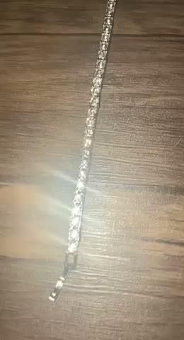 5mm Silver Iced Tennis Bracelet - Customer Photo From Talon P.