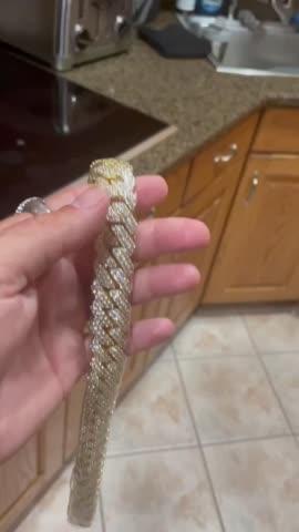 19mm 2-Row Iced Prong Cuban Chain In 18K Gold - Customer Photo From Phillip L.