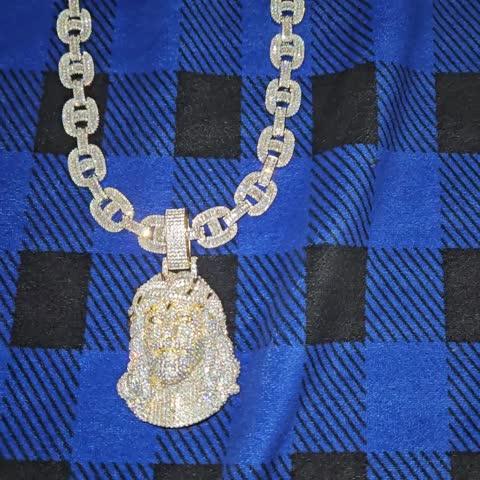 15mm Baguette Mariner Chain White Gold - Customer Photo From Reggie E.