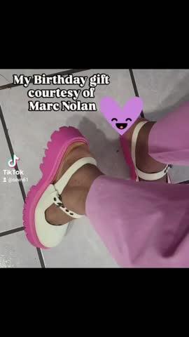 Luna Cream/Pink Leather Mary Jane Lug Slingbacks - Customer Photo From Saulette Omeke