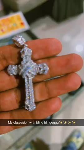 New Design Iced Baguette Jesus Cross Necklace - Customer Photo From Vishu