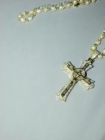 Jesus Crucifix Baguette Cross 18K Necklace - Customer Photo From Jeremy Linton