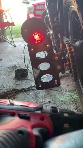 Model A Tail Light Mounting Bracket - Vertical License Plate - Customer Photo From Sam Augspurger