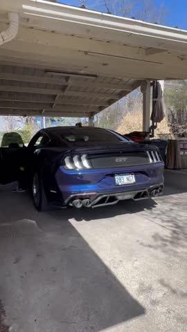 3" Cat Back, Dual Quad Split Rear Exit, Active Exhaust, T304 w/ Carbon Fiber Tips  Ford Mustang GT 5.0L 2018 - 2023 - Customer Photo From Jose Mora