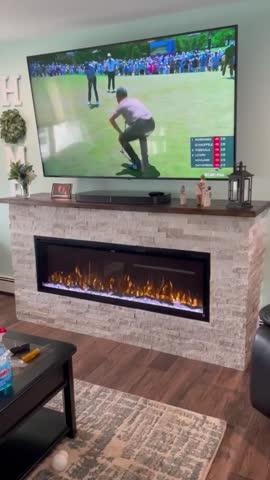 Sideline Elite 60 Inch Recessed Smart Electric Fireplace 80037 - Customer Photo From Dominick Barone
