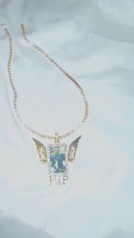 RIP WING 3D CUSTOM PICTURE PENDANT - Customer Photo From Markeisha J.